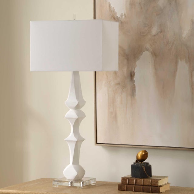 Modern Mayme White Table Lamp For Sale - Image 3 of 9