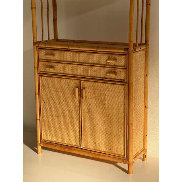 Vintage Sideboard in Rattan and Natural Bamboo, 1970s For Sale - Image 10 of 13