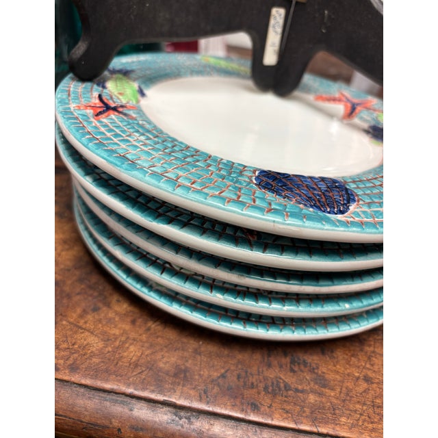 Dansk Vintage Italian Mosaic Ocean Inspired Lunch Plates - Set of 6 For Sale - Image 4 of 8