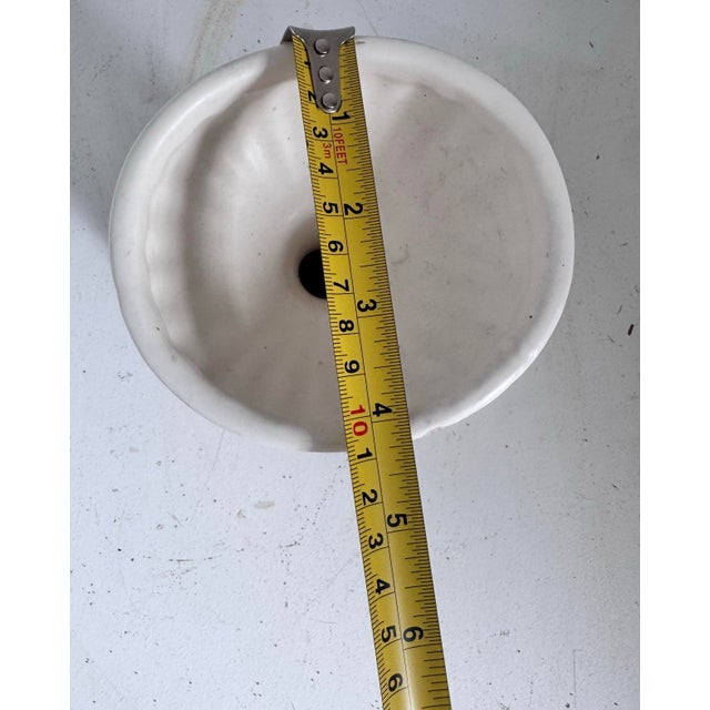 Vintage White Dual Cherub Pedestal Bowl For Sale - Image 11 of 12