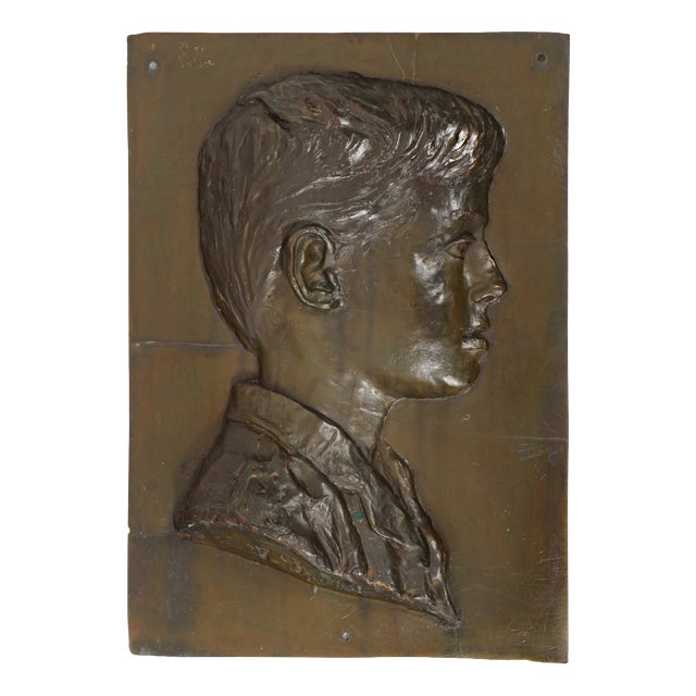 Antique Bronze Bas-Relief Wall Plaque by Ludwig Spiegel, 1930s For Sale