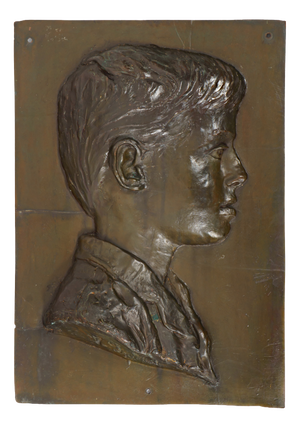 Antique Bronze Bas-Relief Wall Plaque by Ludwig Spiegel, 1930s