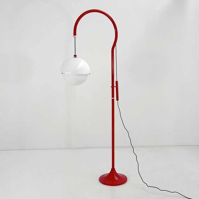Red Model 4055 Floor Lamp attributed to Luigi Bandini Buti for Kartell, 1960s For Sale - Image 12 of 12