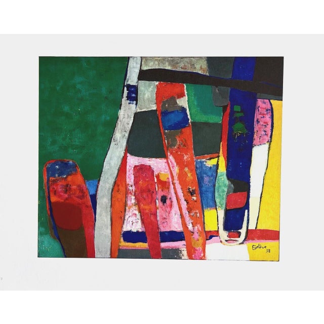Abstract 1961 Maurice Esteve Print 9 L’Aumance For Sale - Image 3 of 3