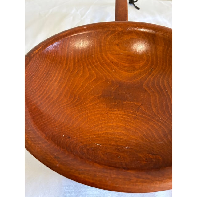 Mid 20th Century Vintage Munising Mid-Century Wooden Handled Bowl For Sale - Image 5 of 11