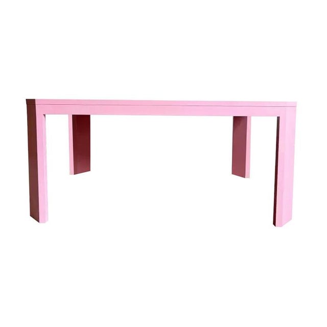 Contemporary Acento Dining Table in Pink Lacquer by Moanne For Sale - Image 3 of 7
