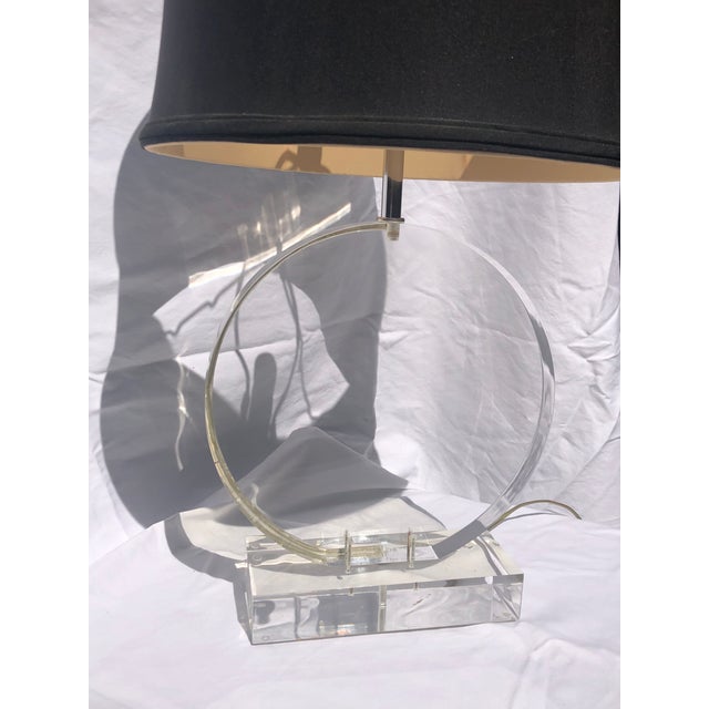 Karl Springer Vintage 70’s Handmade Lucite Lamp For Sale - Image 4 of 6