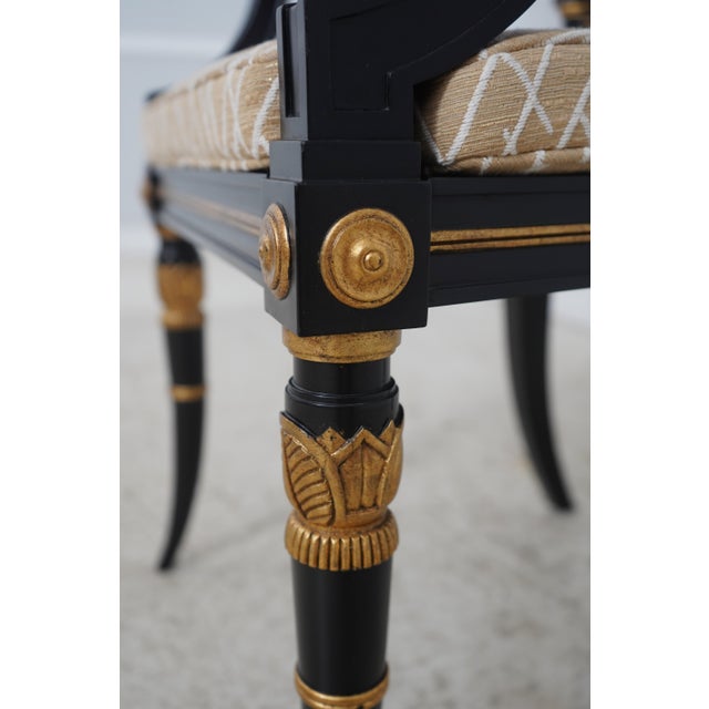 Set of 4 Baker Neoclassical Regency Armchairs For Sale - Image 15 of 18