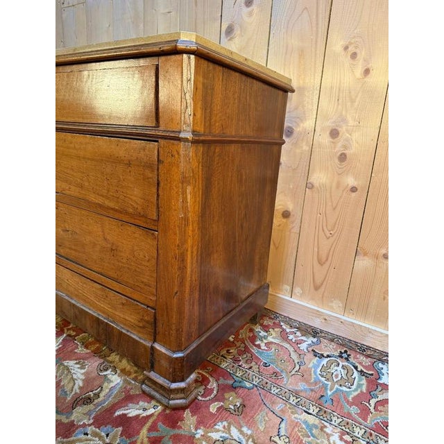 Louis Philippe Walnut Chest of Drawers For Sale - Image 4 of 9