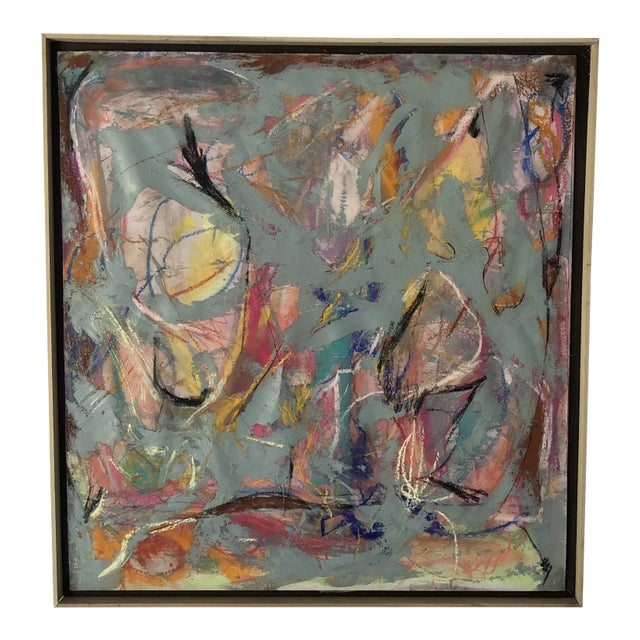 Abstract #91 Original Pastel/Acrylic on Dacron Erik Sulander For Sale