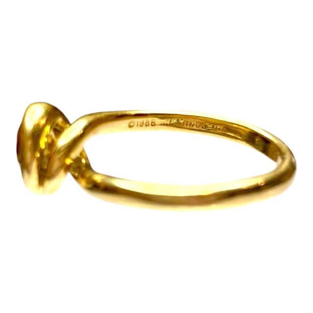 Vintage Angela Cummings 1986 18k Gold Stacking Rings Set of 2 | Chairish