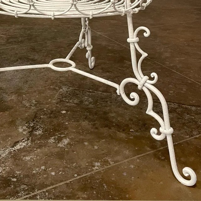 Antique Country French Wrought Iron Triple-Tier Plant Stand ~ Jardiniere For Sale - Image 12 of 13