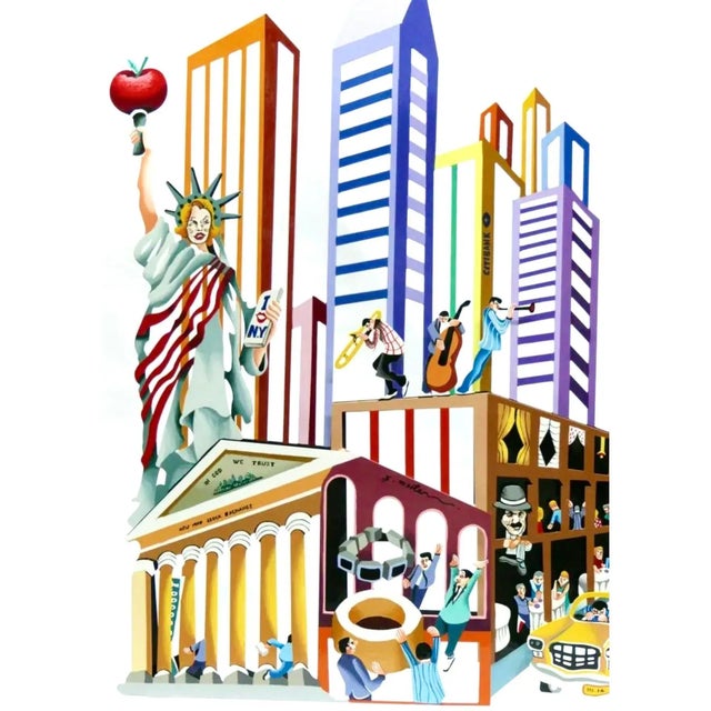 Pop Art Yuval Mahler Large Metal Sculpture Wall Hanging 3D Painting New York City Whimsical Pop Art, 2000 For Sale - Image 3 of 8