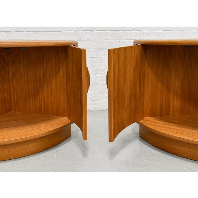 Brown 1960s Mid Century Modern G-Plan Fresco Teak Corner Cabinets, Teak Bar Nightstands, A Pair For Sale - Image 8 of 15