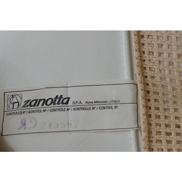 White Italian Maggiolina Lounge Chairs & Ottoman by Marco Zanuso for Zanotta For Sale - Image 8 of 9