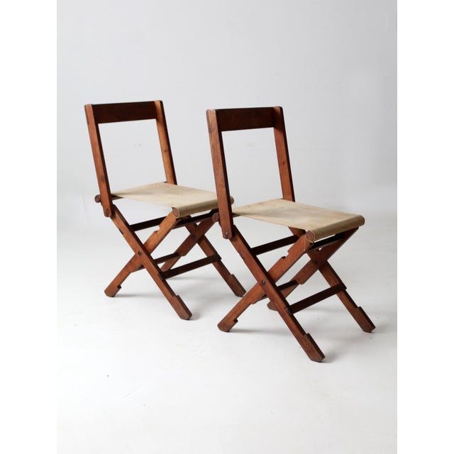 Vintage Folding Camp Chairs Pair Chairish