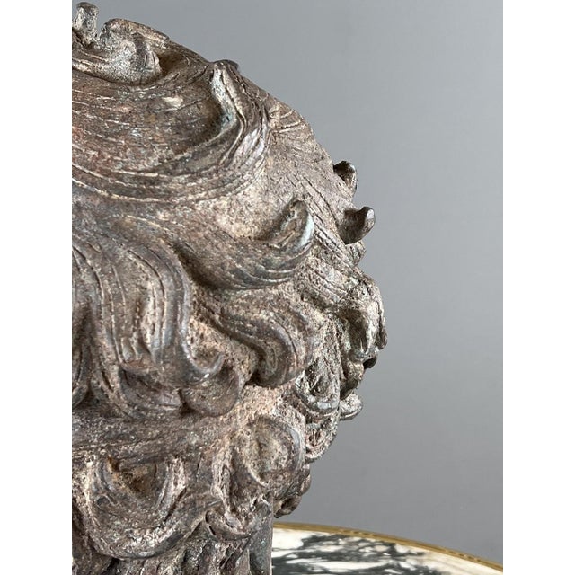 19th Century Unknwon, Sculptural Bust on a Base, 1800s, Bronze For Sale - Image 5 of 10