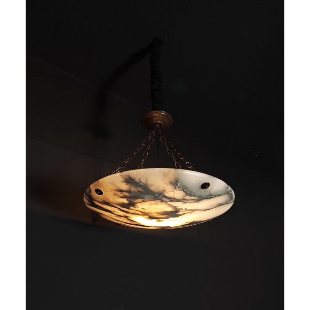 Alabaster Hanging Lamp, 1930s For Sale - Image 12 of 13