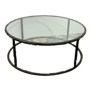 Bruno Romeda Style M33 Cast Bronze Coffee Table For Sale