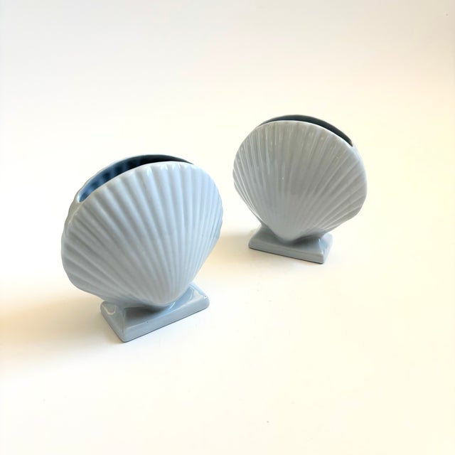 Gray Ceramic Shell Vase For Sale - Image 8 of 9