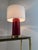 Gold Italian Ruby Red Glazed Ceramic and Brass Twin Table Lamps, 1970s, Set of 2 For Sale - Image 8 of 18