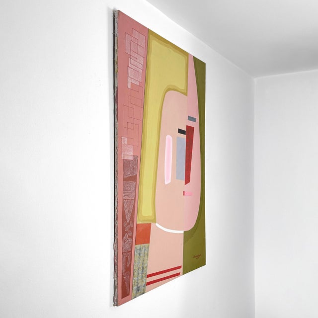 J. Rothenberg (Active C. 1935-1990) Cubist Modernist Original Painting For Sale - Image 4 of 11