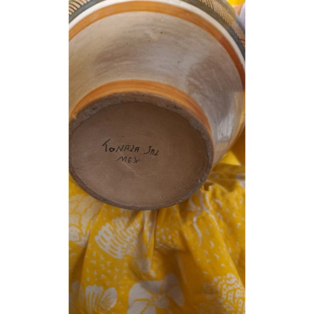 1960s Tonala Jal Mexico Handcrafted Mid Century Vase For Sale - Image 4 of 12