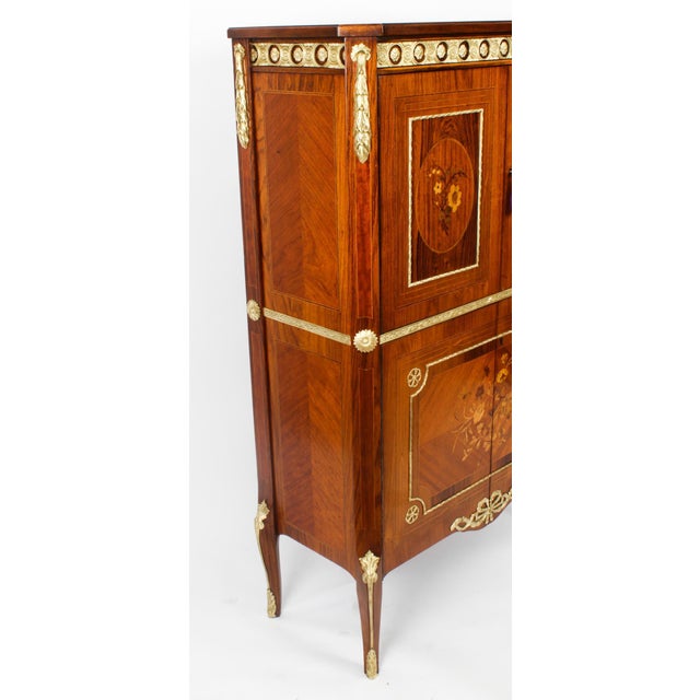 Vintage Meuble Francais Ormolu Mounted Burr Walnut Cocktail Cabinet, 20th Century For Sale - Image 6 of 18