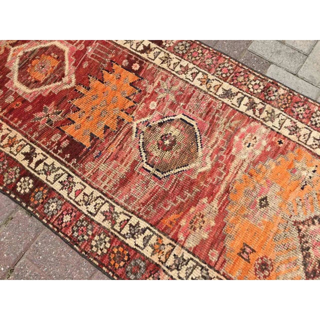 Textile Vintage Kurdish Rug Runner - 33" X 183" For Sale - Image 7 of 10