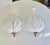 Pair Mazzega Murano White & Clear Glass Leaf Wall Sconces For Sale - Image 4 of 15