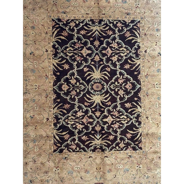 Wool pile genuine hand made vegetable dye Sultanabad style rug -