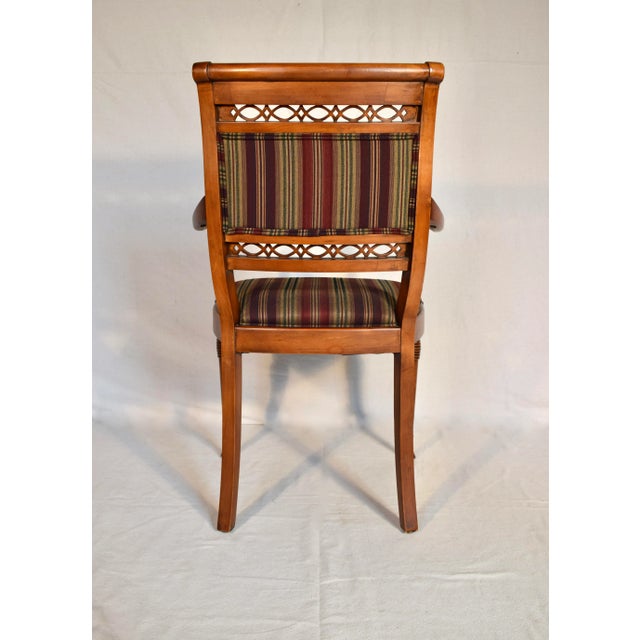 Regency Style Mahogany Armchair Crafted in Italy For Sale - Image 9 of 12