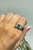 Mid Century Style Bezel Set 2.74 Ct Natural Emerald & Diamond Unisex Signet Ring Size 8 For Sale - Image 4 of 15