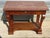 Superb french-made console table in solid walnut and walnut veneer, typical of the charles x style. a large drawer in the...