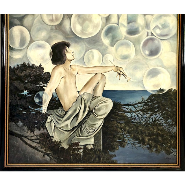 A Signed Large-Scale Homage to Maxfield Parrish’s “Air Castles” by H. Nady For Sale - Image 4 of 10