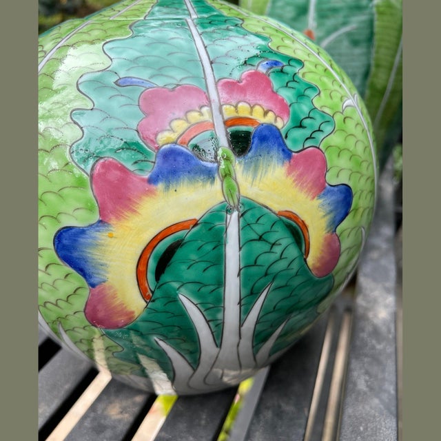 This&nbsp;Bok Choy porcelain melon jar captures the sculptural charm and hand-painted precision of Jingdezhen porcelain,...