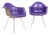 Mid Century Purple Dax Lounge Chairs by Eames for Herman Miller, 1960s For Sale