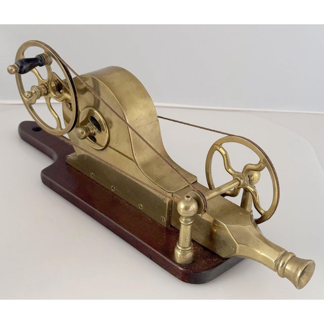 Early 19th Century Mechanical Fire Bellows of Brass and Mahogany From the Georgian Era For Sale - Image 4 of 12