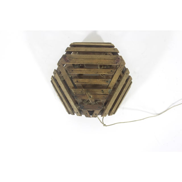 Vintage Miniature Wood Lobster Trap For Sale - Image 4 of 11