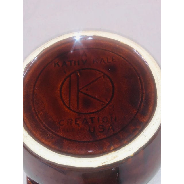 Ceramic 1960s Kathy Kale Pottery Bean Pot For Sale - Image 7 of 10