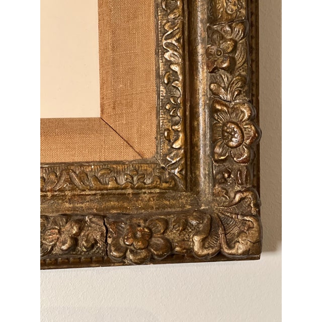 Wood Serpent & Galleon, Red Chalk on Paper in GiltWood Frame For Sale - Image 7 of 9
