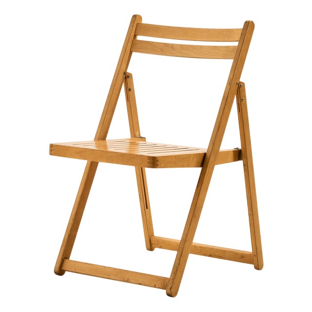 Foldable Beech Chair, 1980s For Sale