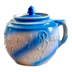 Antique Boston Stoneware Baked Beans Pot