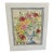 Mid-Century Flower Crewel Needlework Image Framed For Sale