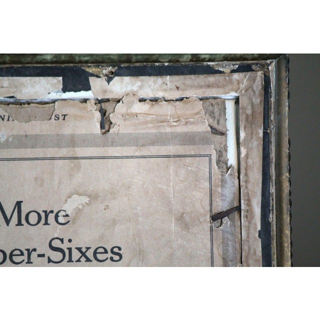 Stunning Original Old Watercolor, Gilt Frame, Nails and 1916 Newspaper For Sale - Image 13 of 13