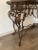 Wood Custom Wrought Iron Console Table With Herringbone Wooden Top For Sale - Image 7 of 7