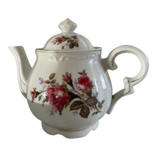 1970's Vintage Moss Rose Musical Teapot For Sale