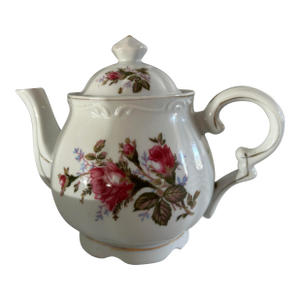1970's Vintage Moss Rose Musical Teapot