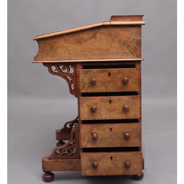 Mid 19th Century 19th Century Burr Walnut Davenport, 1860s For Sale - Image 5 of 17
