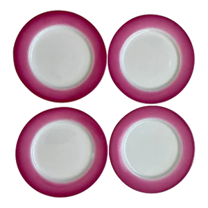 Lynn Chase Designs Accent Peony Dinner Plates - a Set of Four